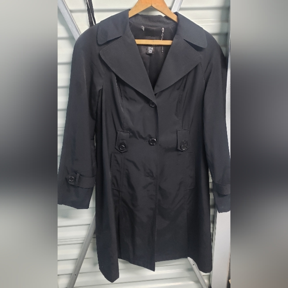 East 5th Large Black Trenchcoat